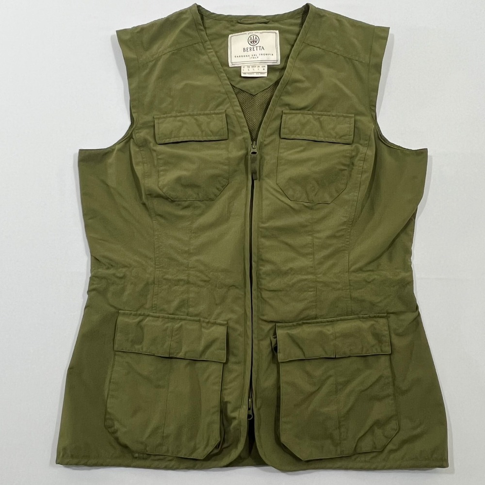 Beretta Women's Ripstop Quick Dry Vest Utility Shooting Hunting Avocado Green M
